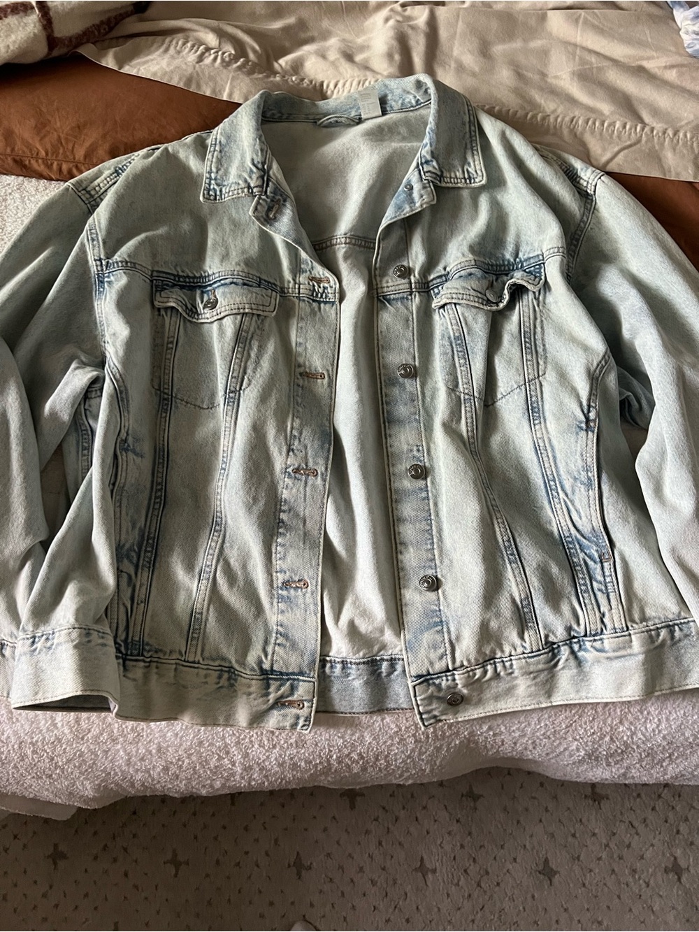 Light Wash Denim Jacket - Casual Women's Jean Jacket